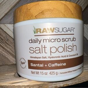 Raw Sugar Salt Polish Daily Micro Scrub - Santal + Caffeine